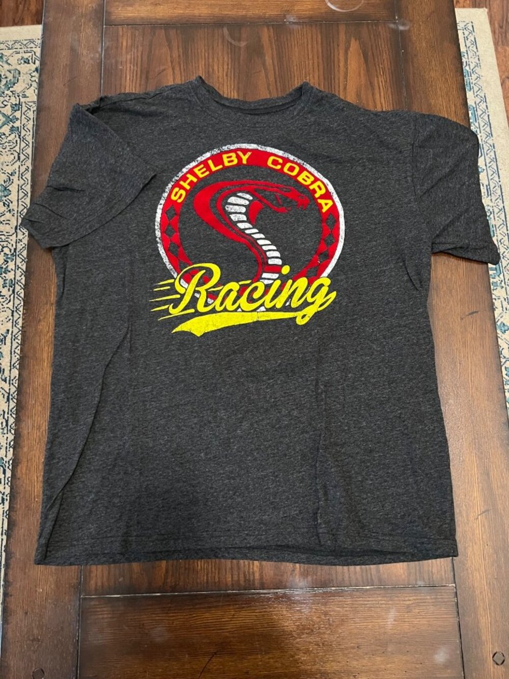 Fifth Sun Ford Shelby Cobra Racing Charcoal Grey Short Sleeve T-Shirt Size XL